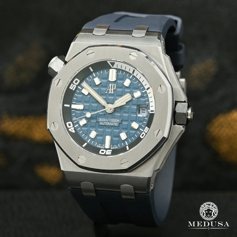 Audemars Piguet Watch | Audemars Piguet Royal Oak Offshore Diver 42mm Men&#39;s Watch - 15720ST Blue Stainless