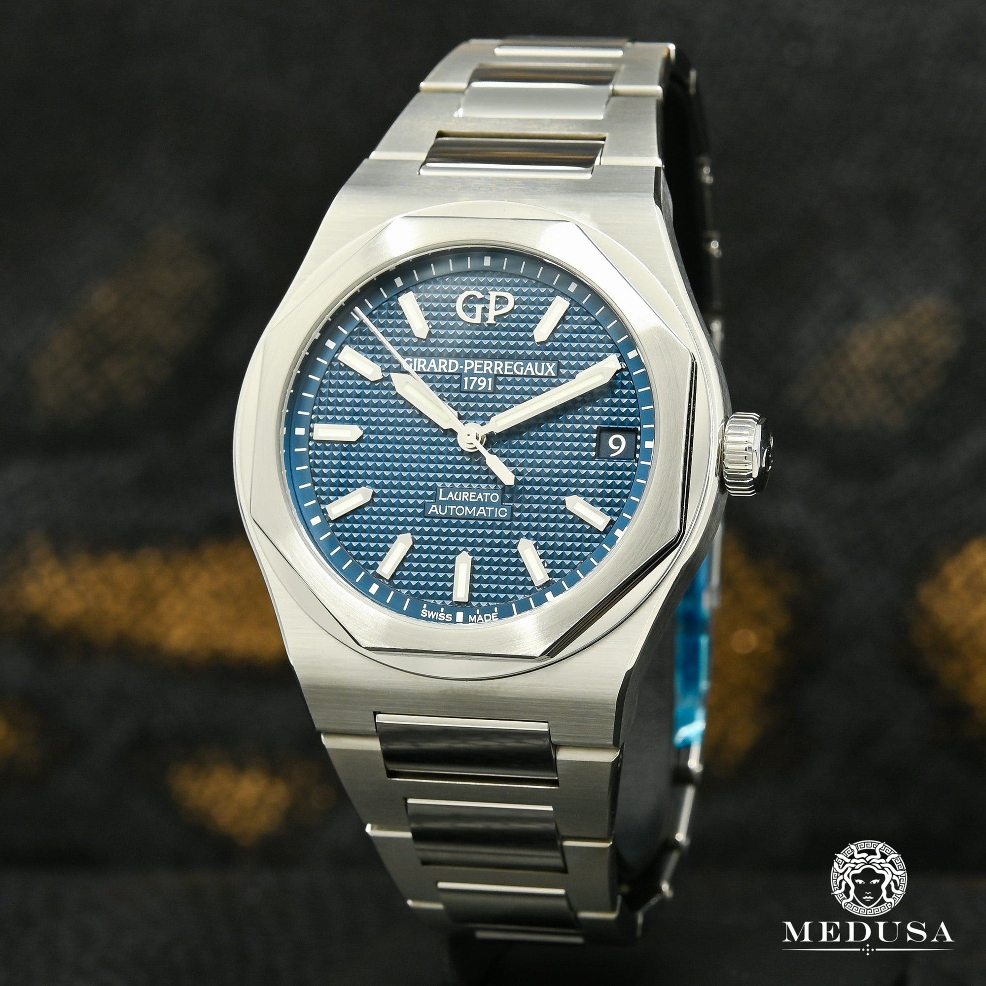 Girard Perregaux watch | Men's Watch 42mm Girard Perregaux Laureato Blue Stainless