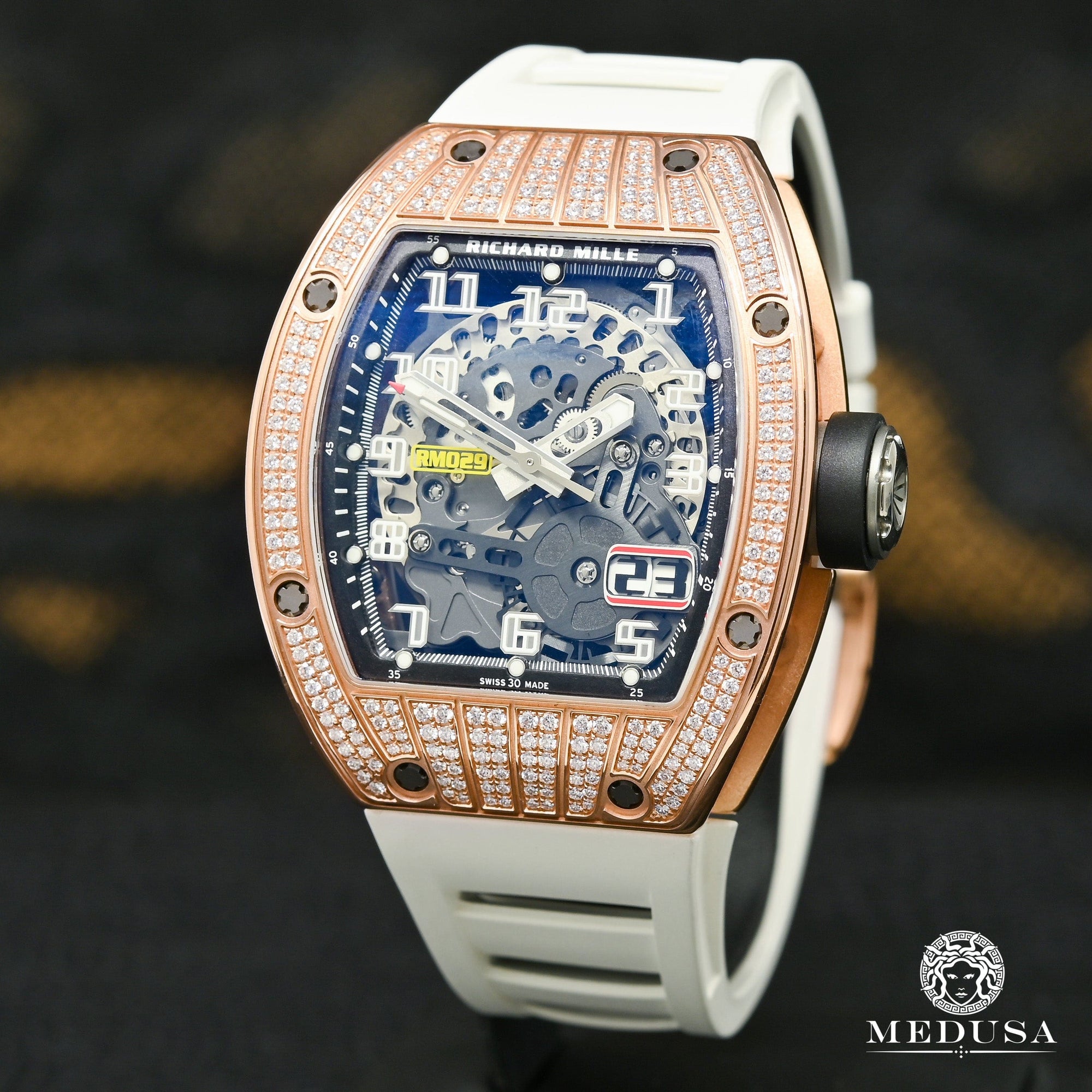 Montre Richard Mille | Homme 48mm Rose Gold Factory Diamond - RM029 Or