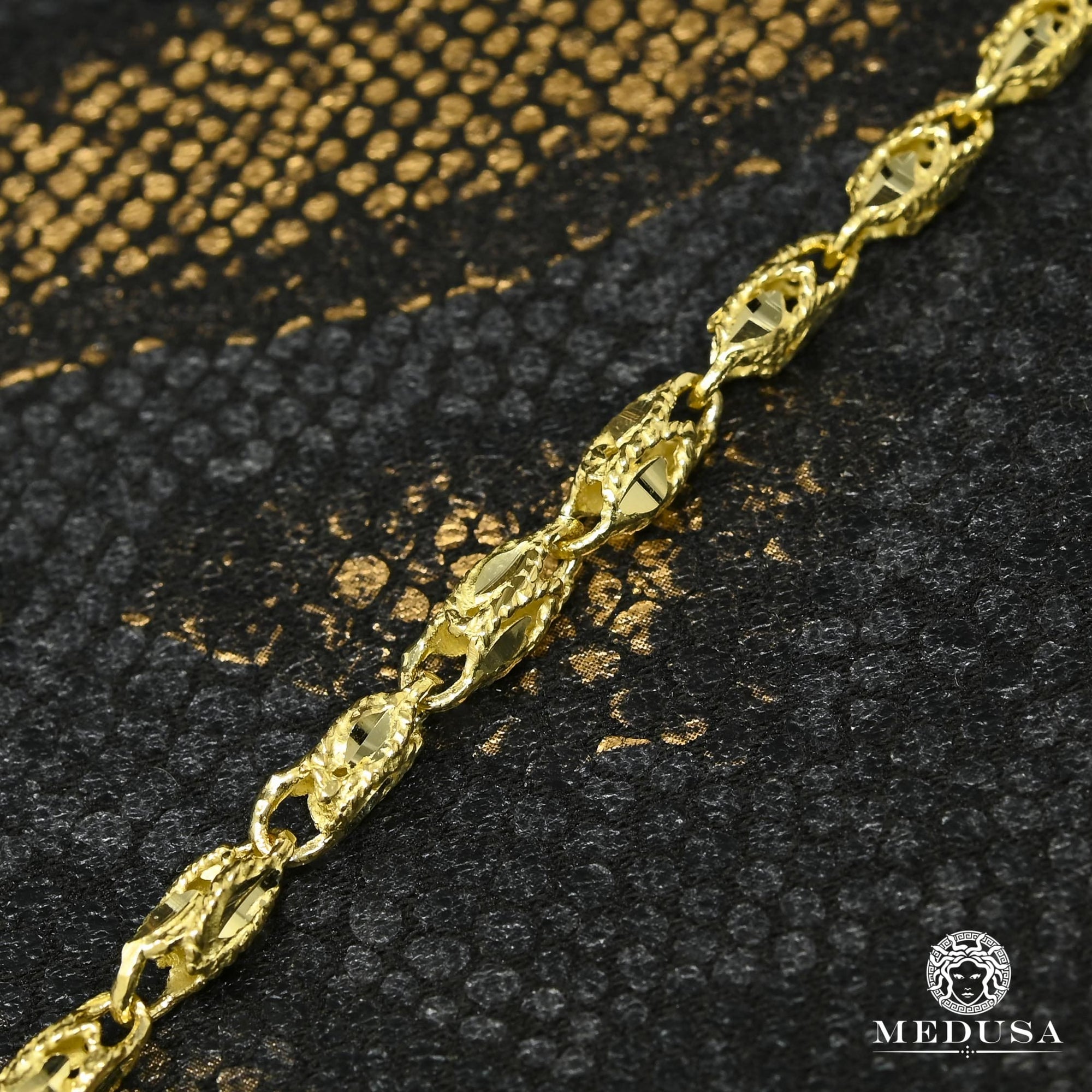 10K Gold Bracelet | Men's Bracelet 4mm Turkish Bracelet Rope
