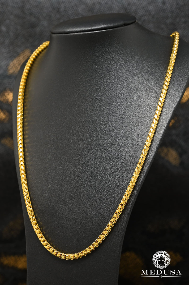 18K Gold Chain | Franco Solid 750 4mm Chain