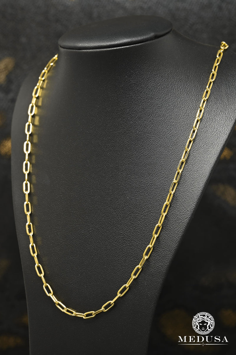 10K Gold Chain | 4mm Paperclip Chain