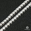 Chaîne à Diamants en Or 14K | Chaîne Tennis 4mm Tennis Chain 4-Prong Or Blanc 22’’ / VS1 / Or Blanc
