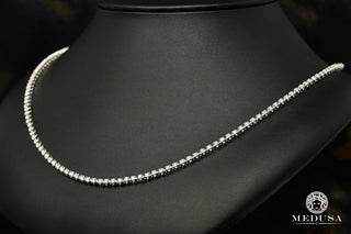 4mm Tennis Chain Circle-Prong White Gold  - 18'' / VS1 / White Gold