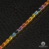 10K Gold Diamond Bracelet | Men&#39;s Bracelet 4mm Tennis - Rainbow Yellow Gold