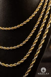 10K Gold Chain | 4mm chain Rope 2 Tones