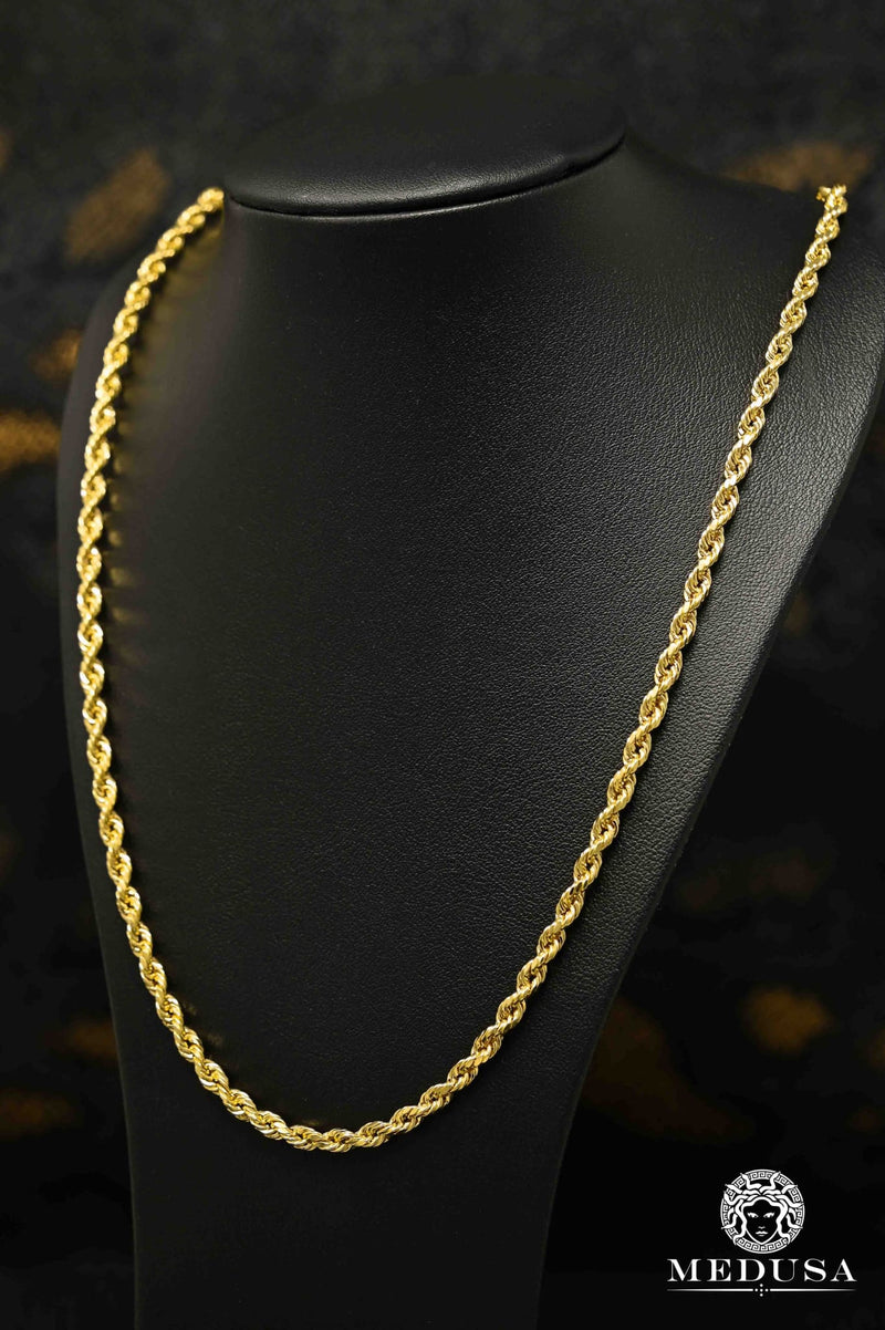 14K Gold Chain | 4mm Rope 585 String | Medusa jewelry