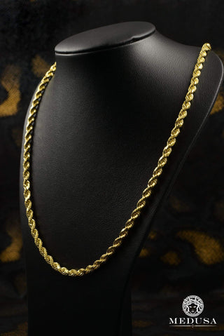 4mm Torsade Diamond Cut Half - 20'' / Or Jaune