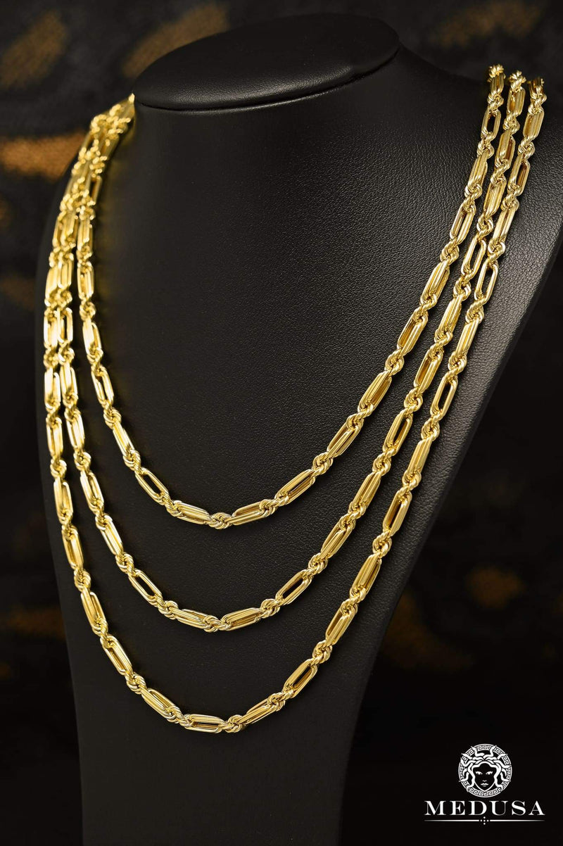 10K Gold Chain | 4mm chain Rope Milano