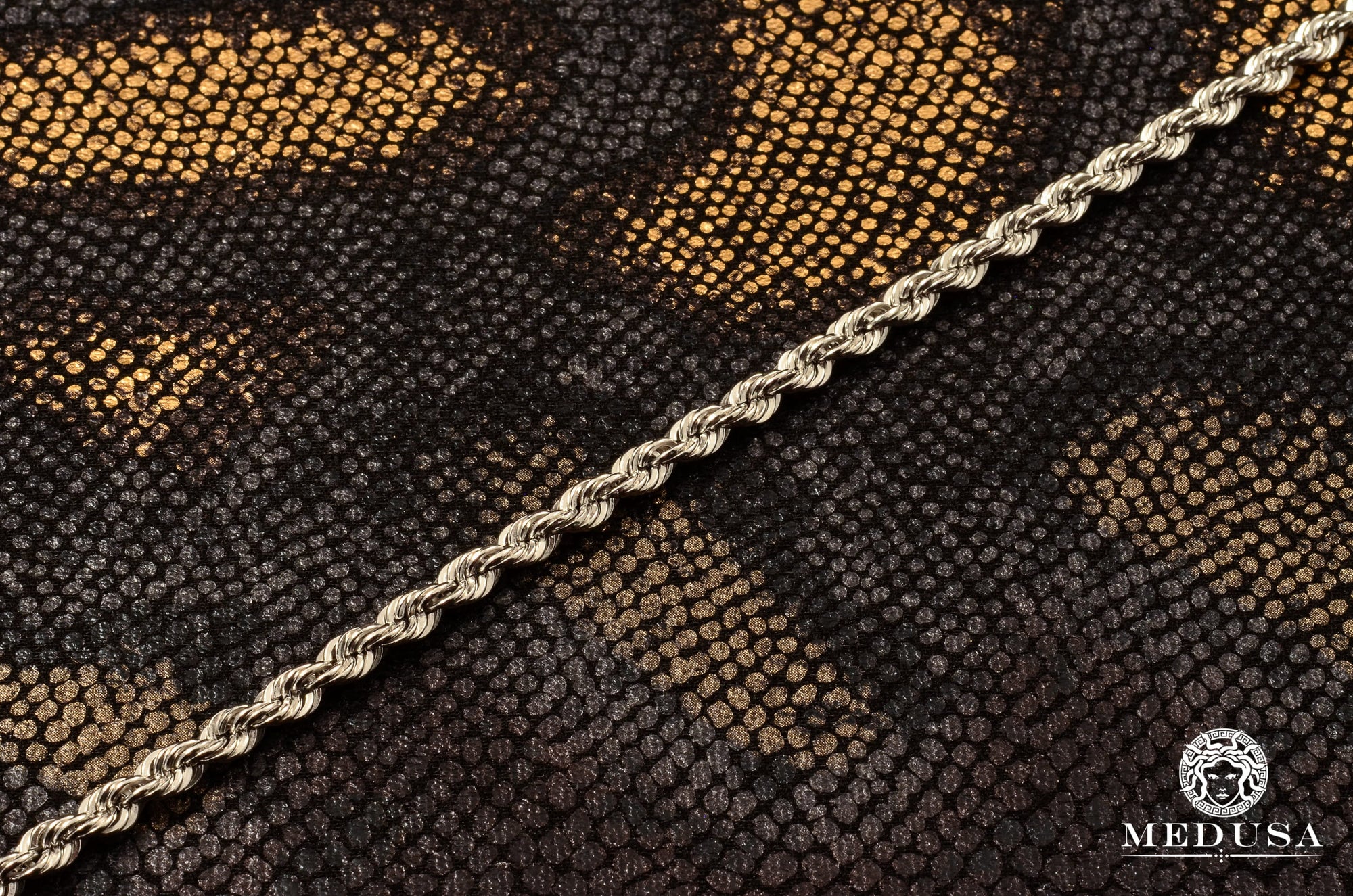 10K Gold Chain | 4mm chain Rope White gold