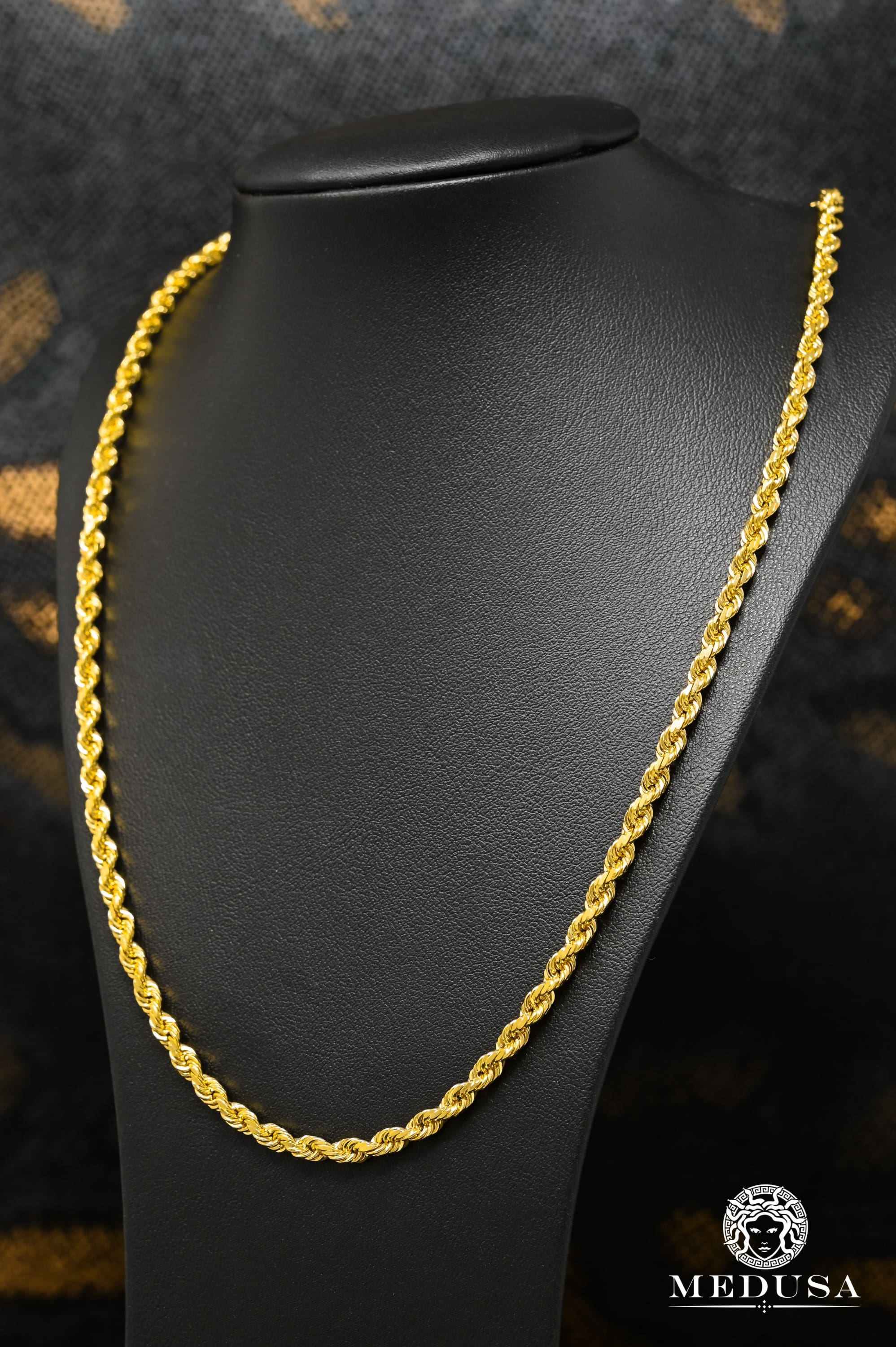 18K Gold Chain | 4mm chain Rope Solid 750