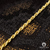 10K Gold Chain | 4mm chain Rope Solid Diamond Lock