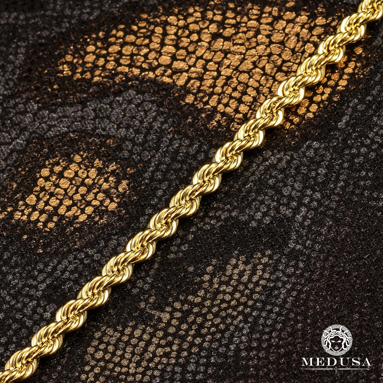 10K Gold Bracelet | Men's Bracelet 5mm Bracelet Rope