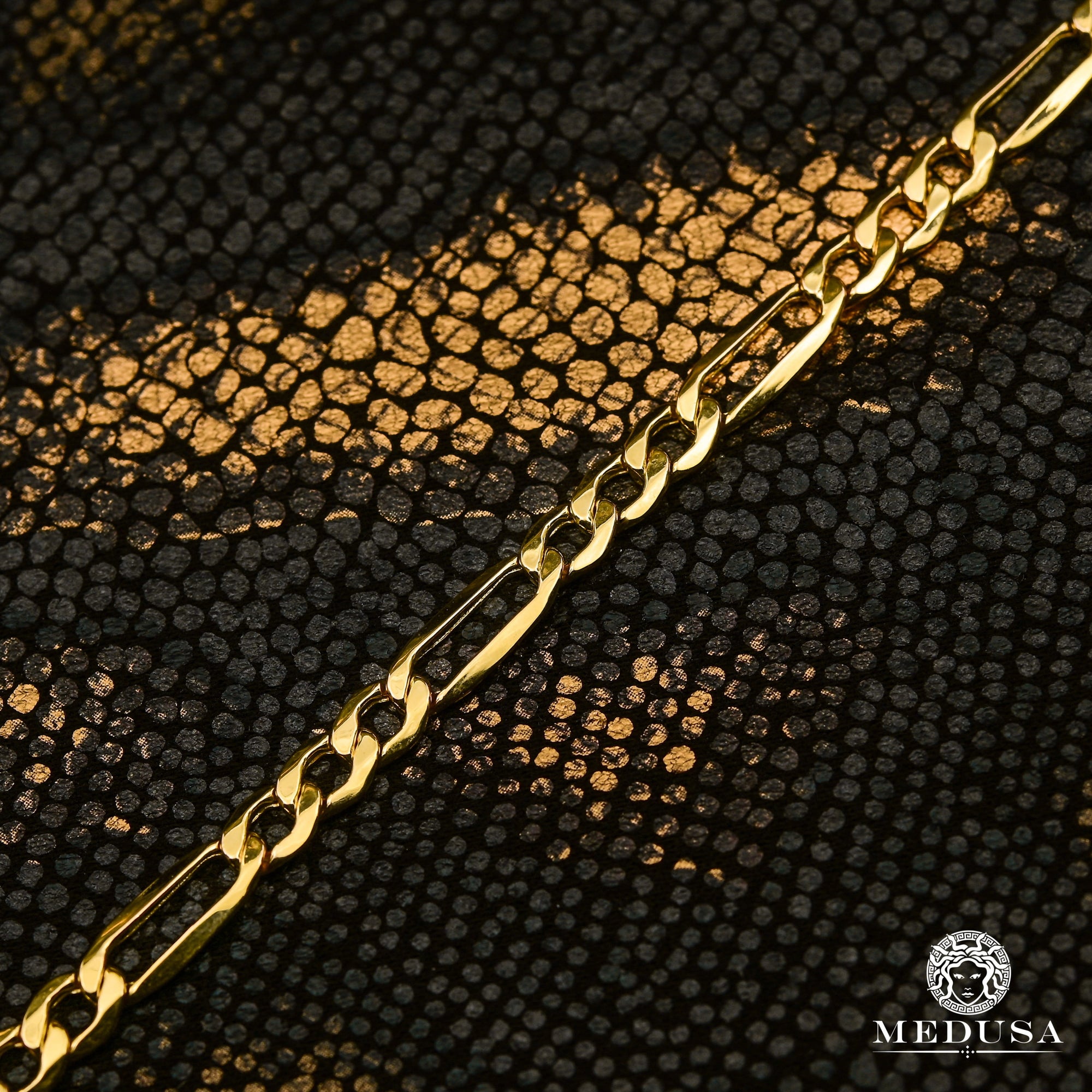 Chaîne en Or 10K | Chaîne Gourmette 5mm Figaro Hollow