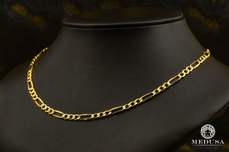 10K Gold Chain | Curb Chain 5mm Figaro Hollow