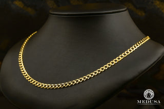 5mm Flat Curb Link  - 18'' / Yellow Gold