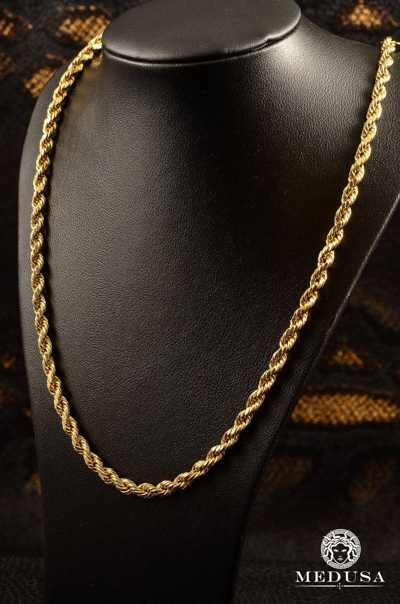 Miabella Collar Cadena Eslabones Figaro Con Corte Diamante 7