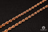 10K Gold Chain | 5mm chain Rope Solid Rose Gold
