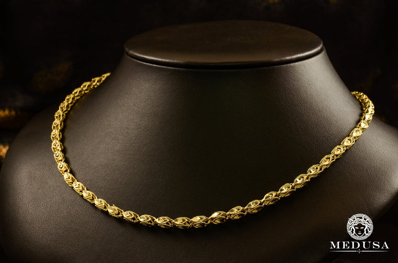 10K Gold Chain | 5mm Turkish Rope Curb Chain | Medusa Jewelry