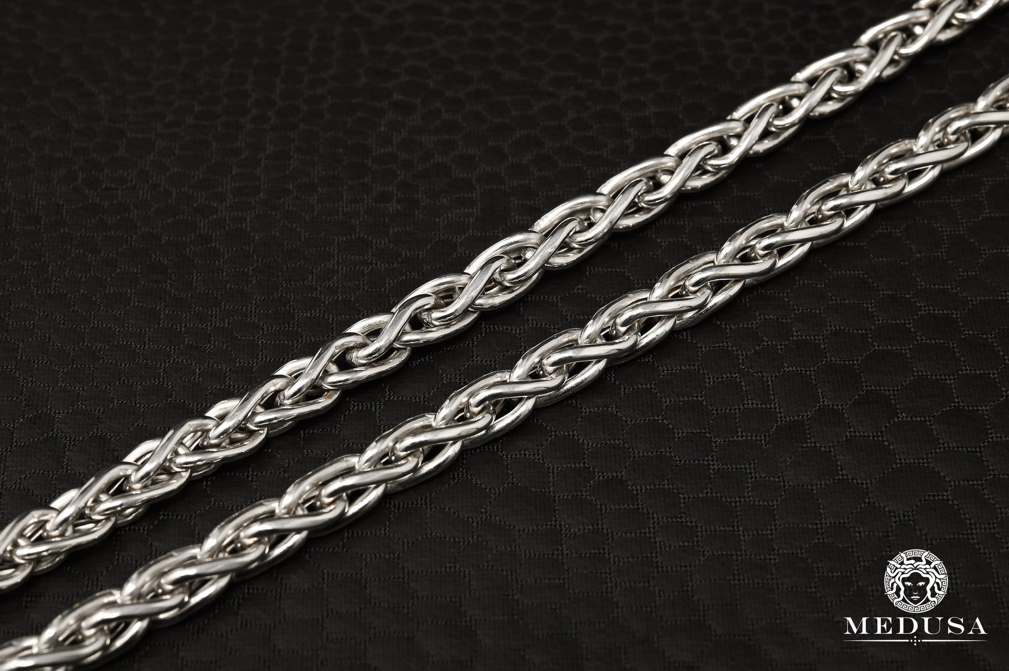 10K Gold Chain | Chain 5mm Wheat White Gold