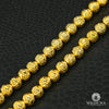 10K Gold Chain | Chain 6mm Ball Moon Laser Cut