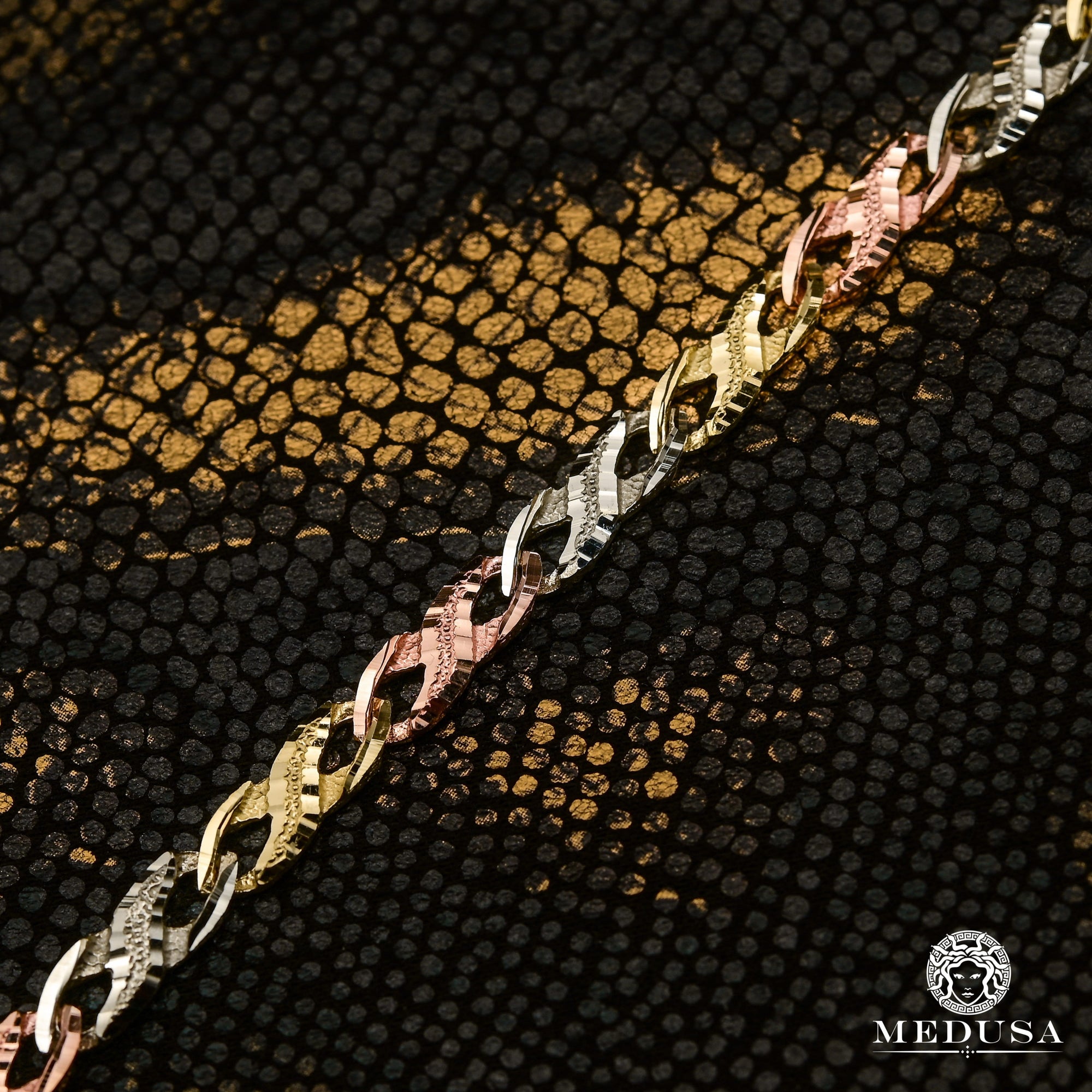 10K Gold Necklace | Women&#39;s Necklace 6mm Boundless 3 Tones