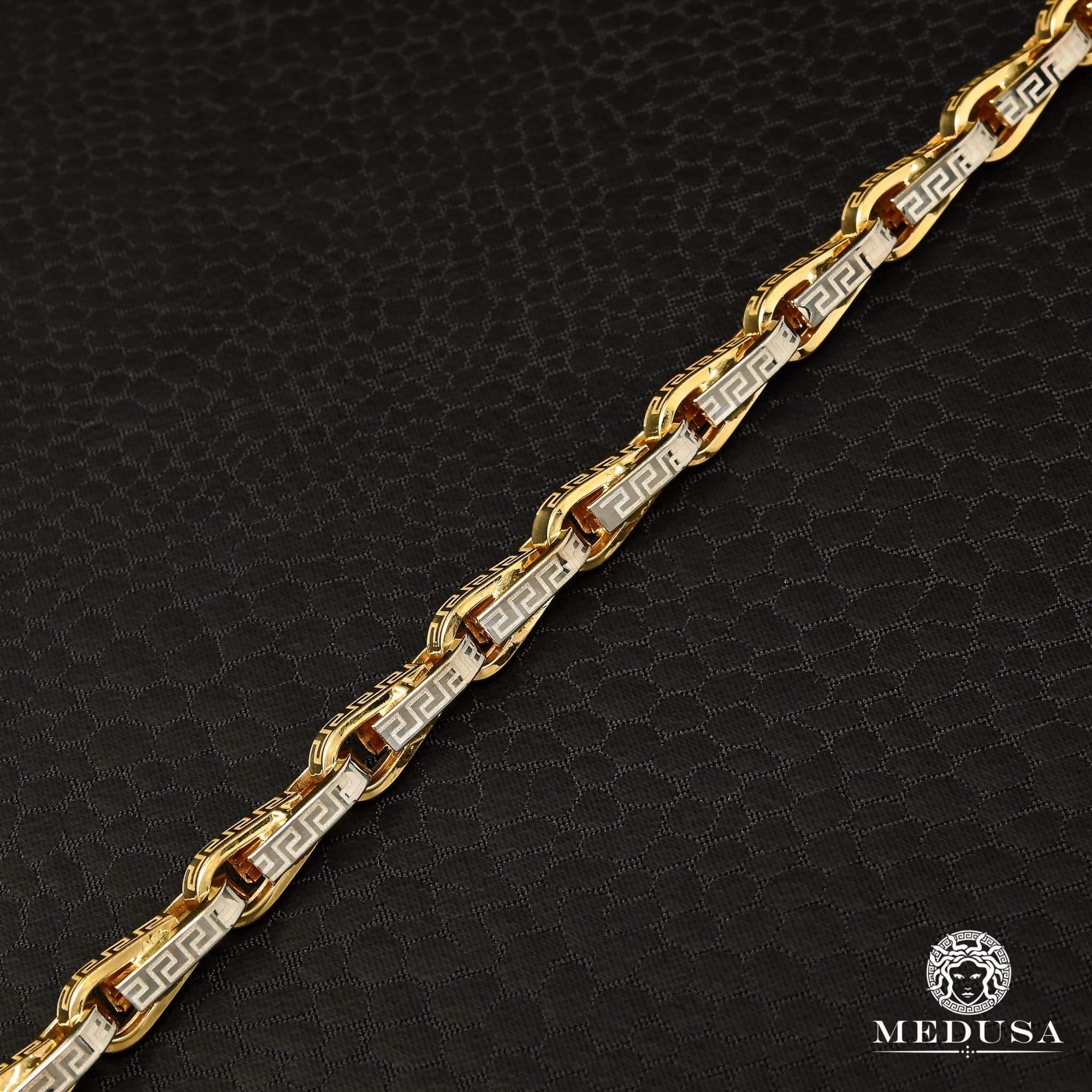 10K Gold Bracelet | Men's Bracelet 6mm Versace Bullet Bracelet