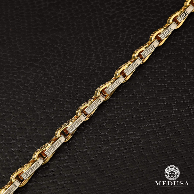 10K Gold Bracelet | Men&#39;s Bracelet 6mm Versace Bullet Bracelet