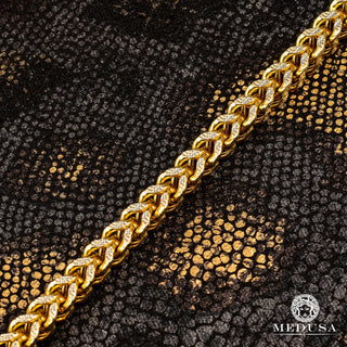 6mm Bracelet Franco 2 Tons - 8'' / Or 2 Tons
