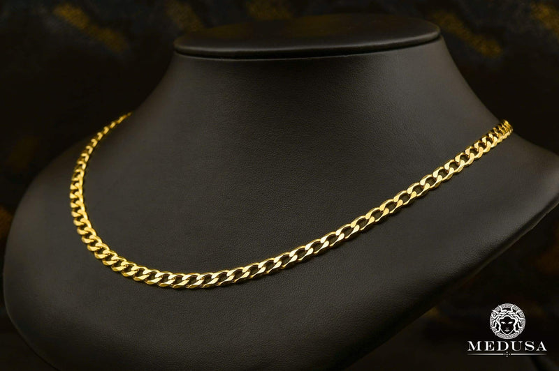 10K Gold Chain | Curb Chain 6mm Concave Curb Link