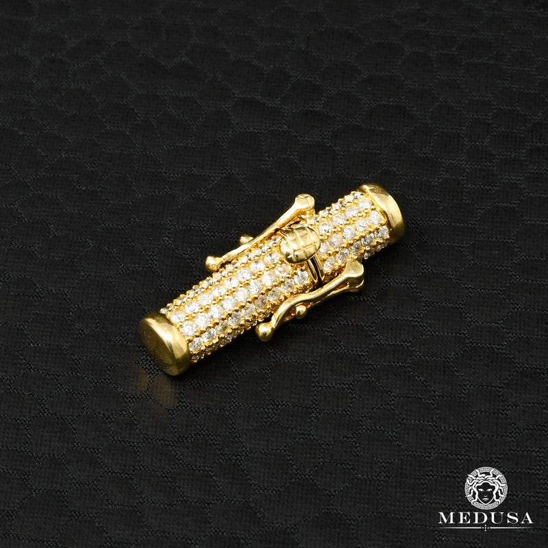 14K Gold Diamond Clasp | Jewelry &amp; Accessories 6mm Round Box-Lock Clasp 585 Yellow Gold