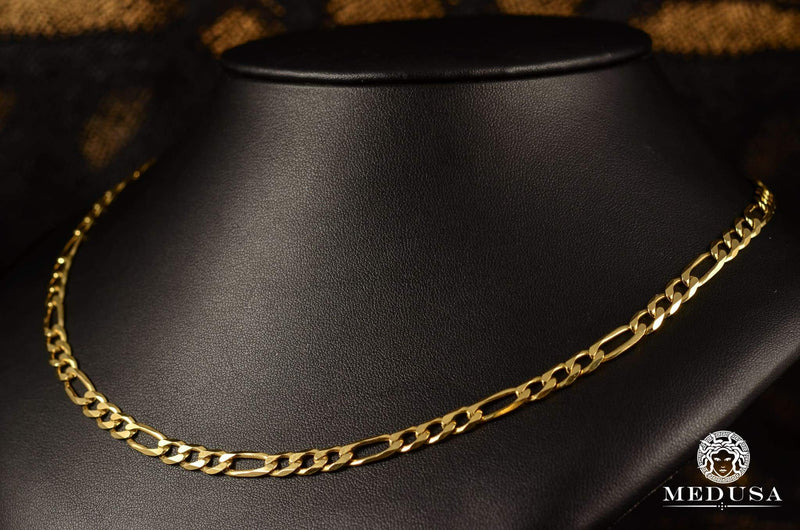 10K Gold Chain | Curb Chain 6mm Figaro Solid