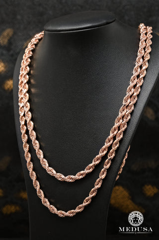 6mm Torsade Or Rose - 20'' / Or Rose