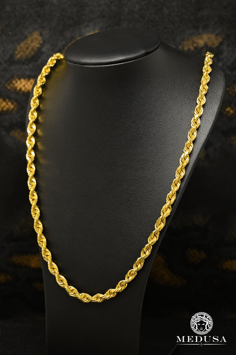 10K Gold Chain | 6mm chain Rope Solid