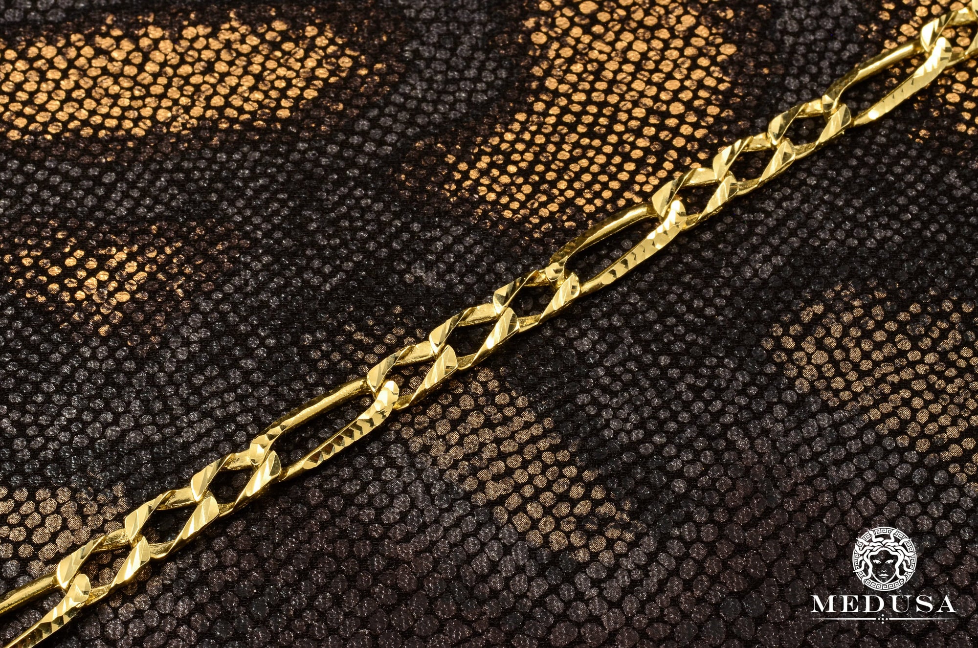 10K Gold Chain | Curb Chain 7.5mm Figaro MA410