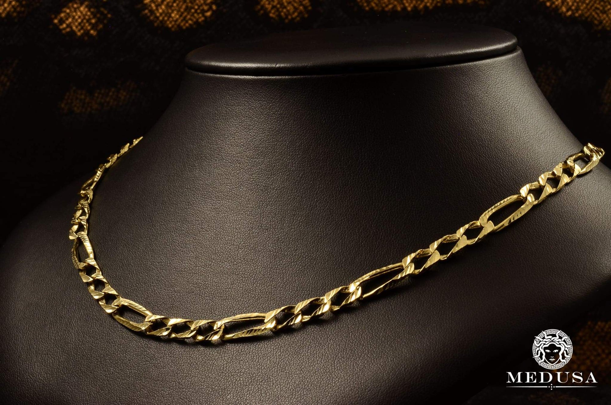 10K Gold Chain | Curb Chain 7.5mm Figaro MA410