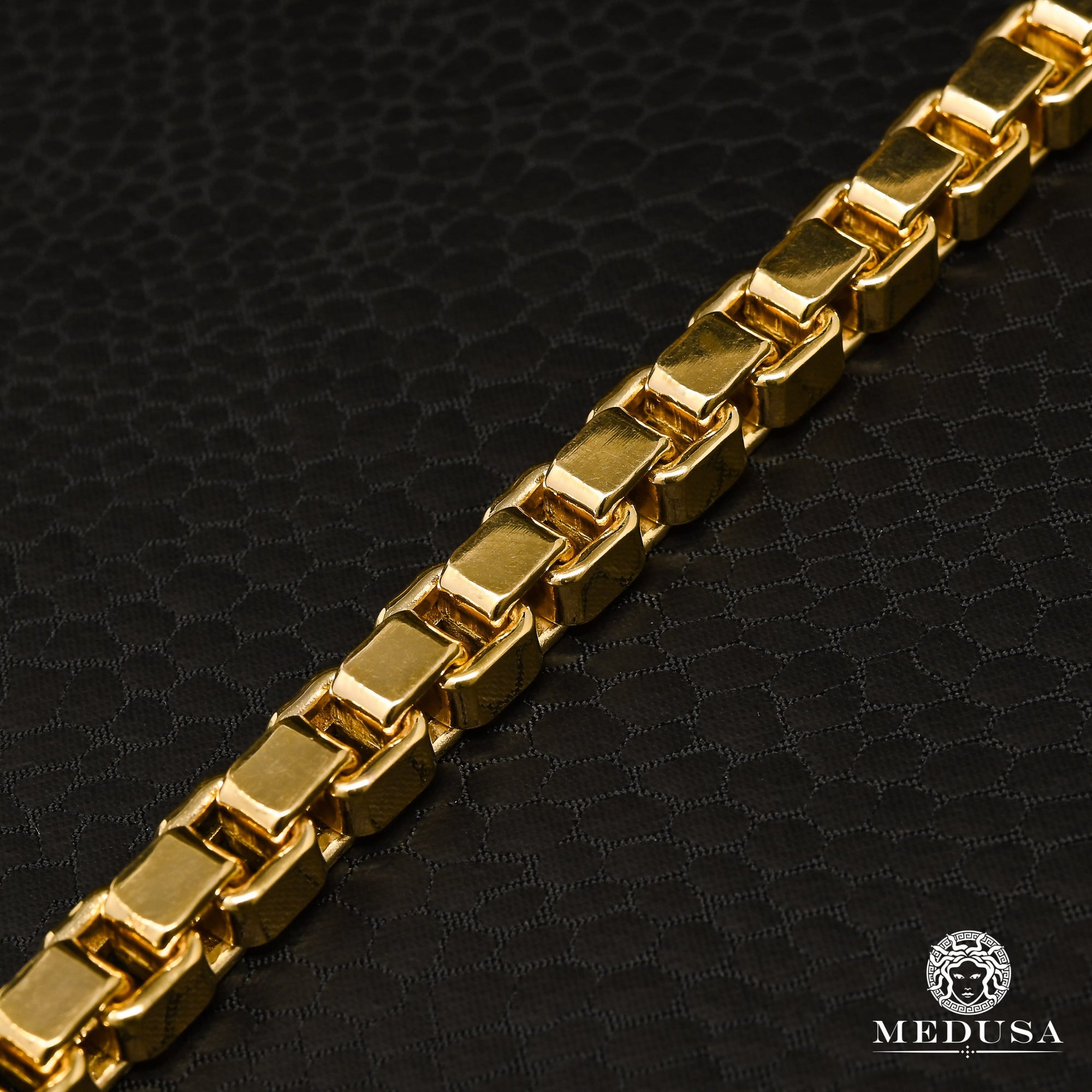 Chaîne en Or 10K | Chaîne 7mm Box Vénitienne