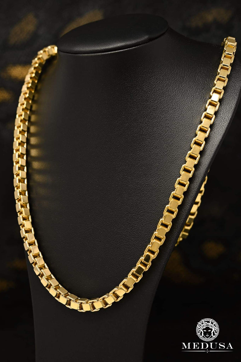 10K Gold Chain | 7mm Venetian Box Chain