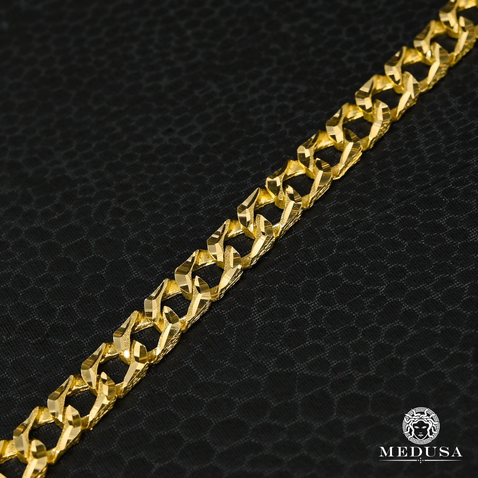 10K Gold Bracelet | Men's Bracelet 7mm Meshy Bracelet MA-S