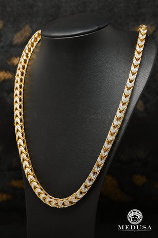 Diamante macizo Franco de 7 mm - 22'' / Oro amarillo