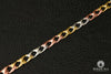 10K Gold Necklace | Women&#39;s Necklace 7mm Meshy M-ALM 3 Tones
