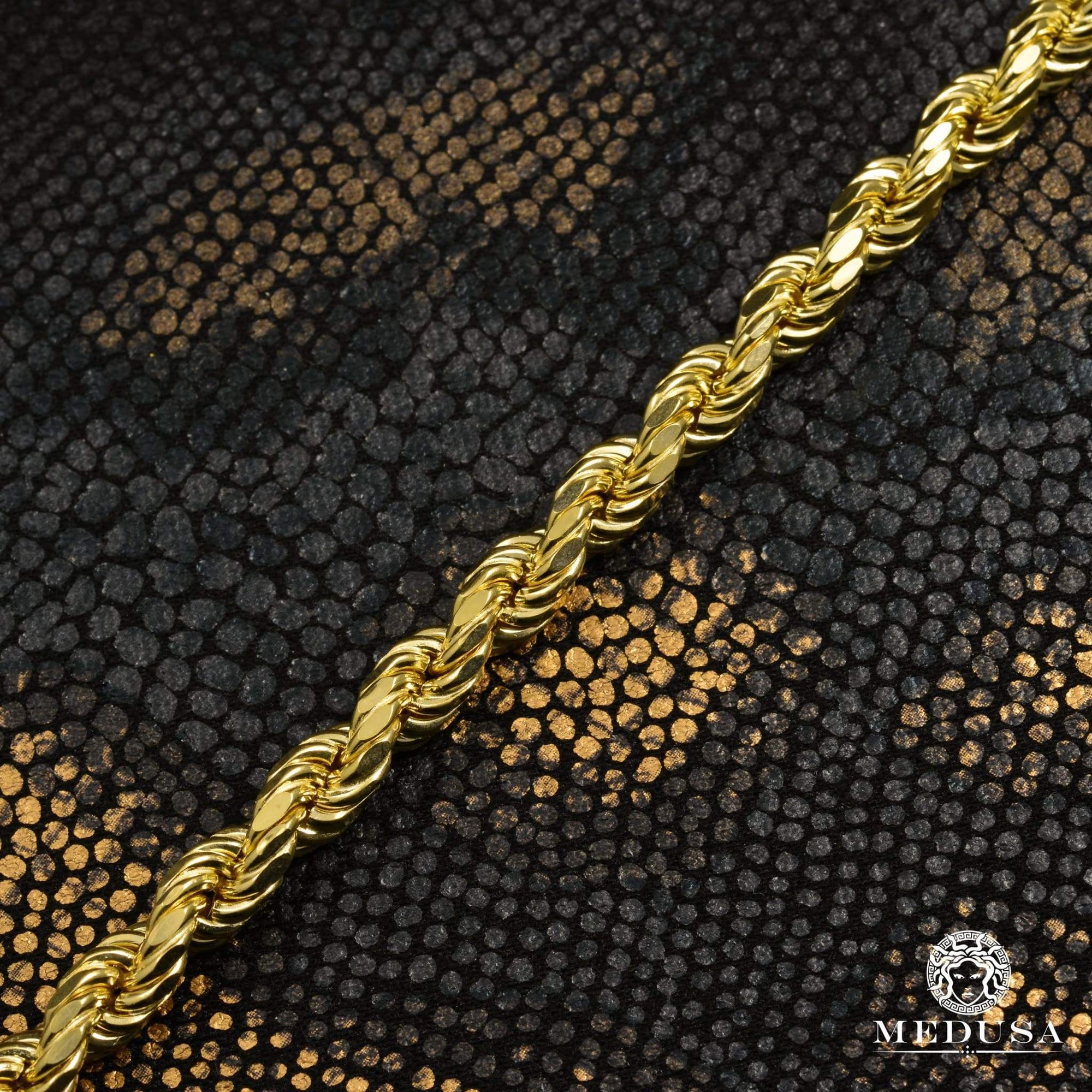 10K Gold Chain | 7mm Rope Diamond Cut Chain | Medusa jewelry