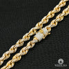 10K Gold Chain | 7mm chain Rope Solid Diamond