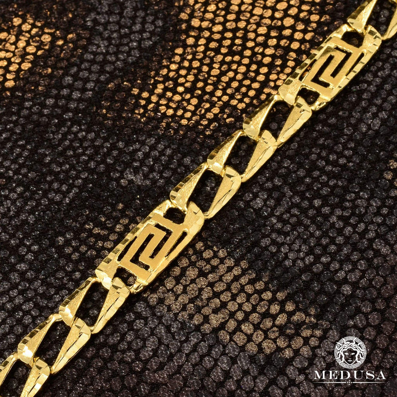 10K Gold Bracelet | Men&#39;s Bracelet 8.5mm Bracelet Gianni M451