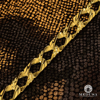 Brazalete Rock M1 de 8.5mm - 8'' / Oro amarillo