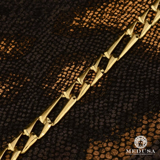 8mm Figaro Bracelet MA41  - 8'' / Yellow Gold