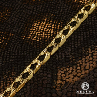 Pulsera de malla de 8 mm MA68 - 8'' / Oro amarillo