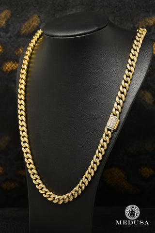 Varita de enlace cubano de 8 mm - 22'' / Oro amarillo