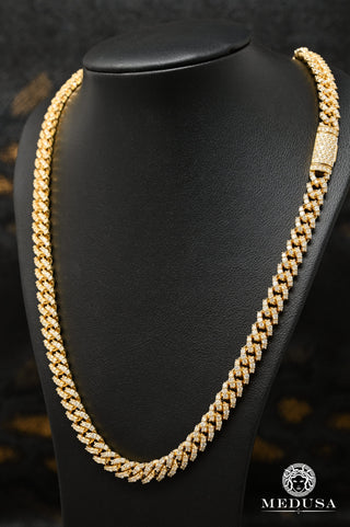 8mm Cuban Prong Diamond  - 22'' / Diamonds / Yellow Gold