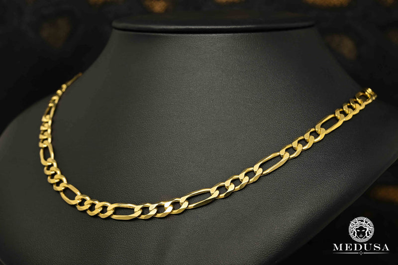10K Gold Chain | Curb Chain 8mm Figaro Solid